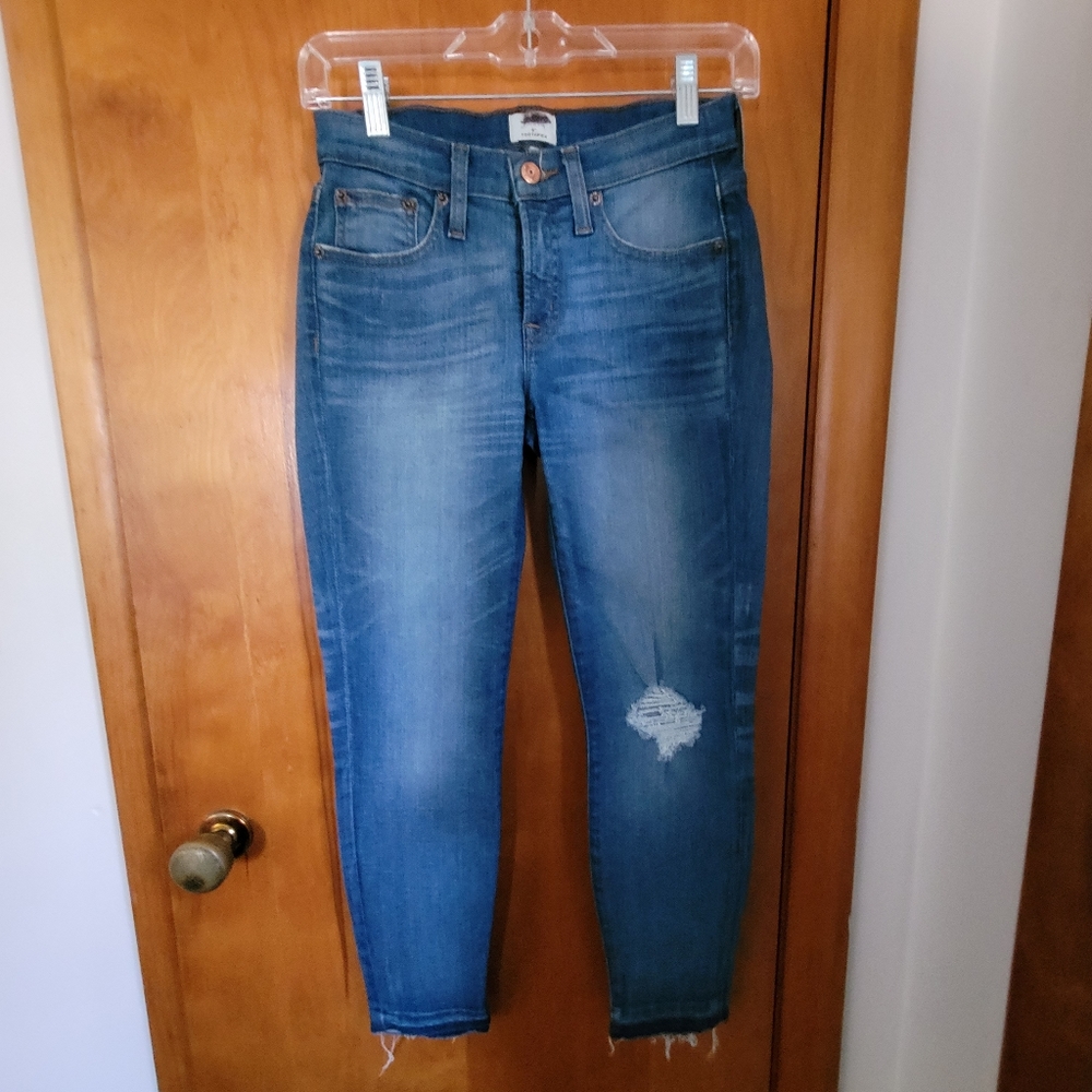 J. CREW 8" Toothpick Jeans